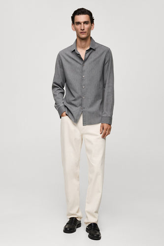 Chemise en jean - Gris - MANGO