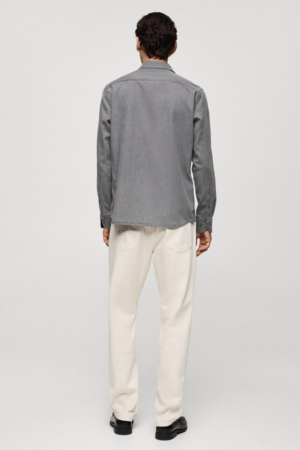 Chemise en jean Gris - Mango