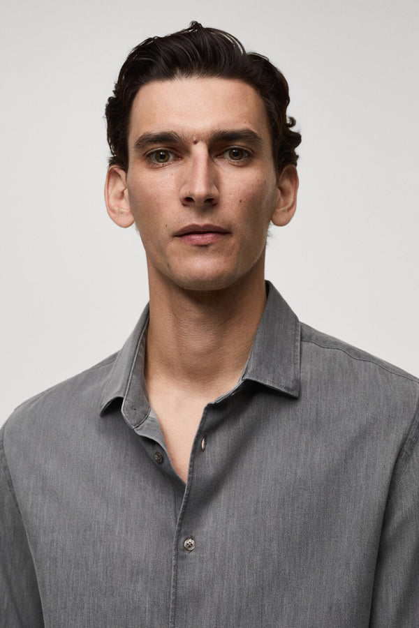 Chemise en jean Gris - Mango