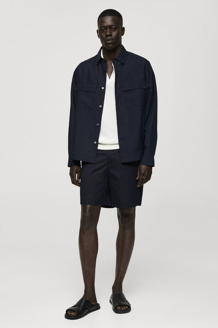 Chemise à manches longues - bleu