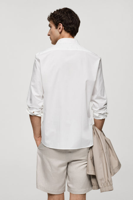 Chemise à manches longues - blanc