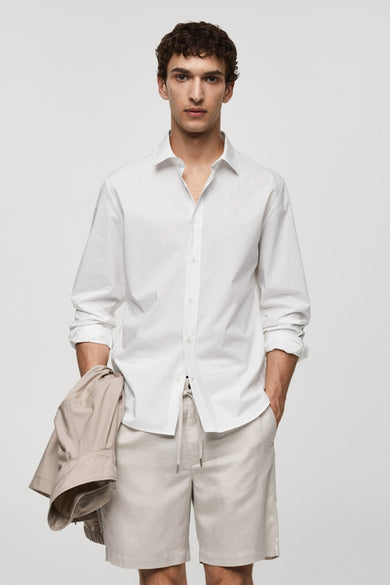 Chemise à manches longues - blanc