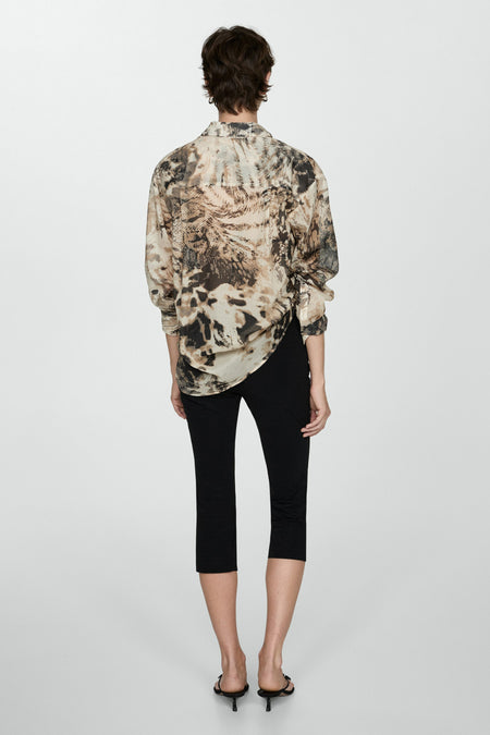 Blouse à manches longues - beige