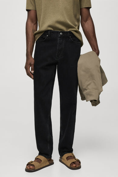 Jeans straight Noir - Mango