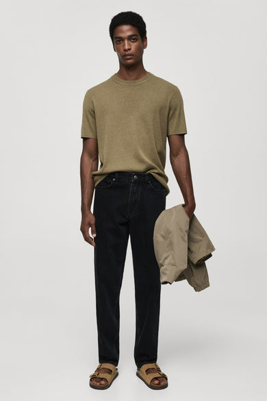 Jeans straight Noir - Mango