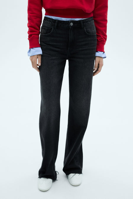 Jeans wide Noir - Mango