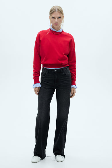 Jeans wide Noir - Mango