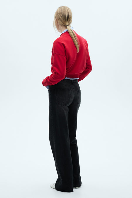 Jeans wide Noir - Mango