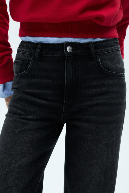 Jeans wide Noir - Mango