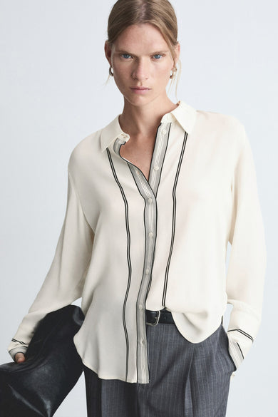 Chemise à manches longues - blanc