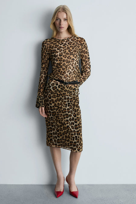 Blouse à manches longues - brun