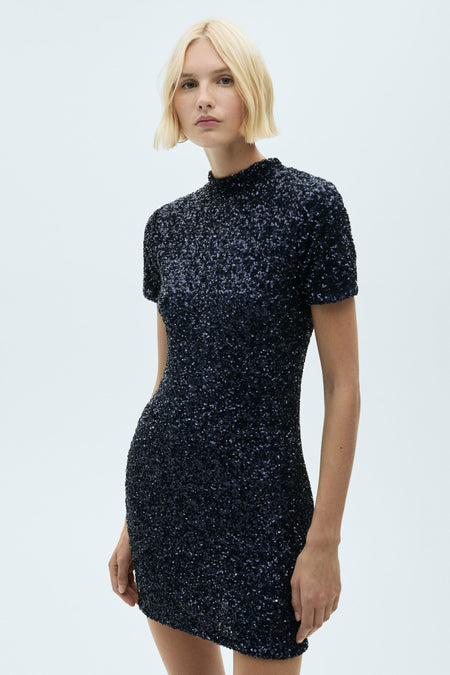 Robe à manches courtes - bleu