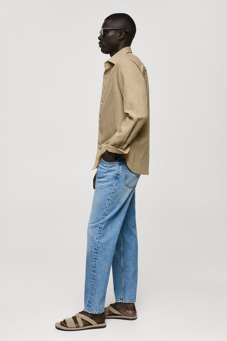 Chemise à manches longues - vert - MANGO