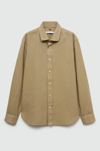 Chemise à manches longues - vert - MANGO