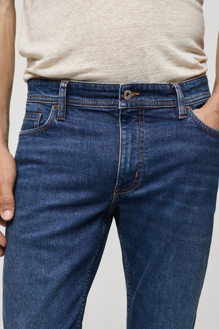 Jeans slim Dark blue denim - Mango