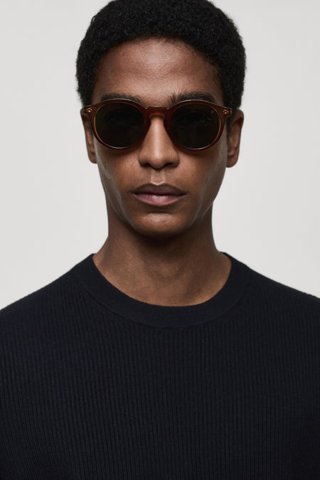 Pull à col rond - bleu