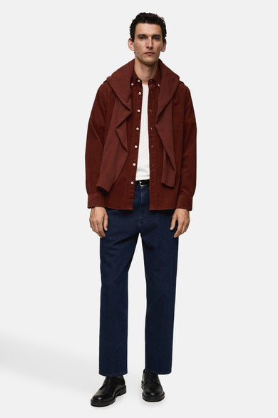 Chemise à manches longues - Brun