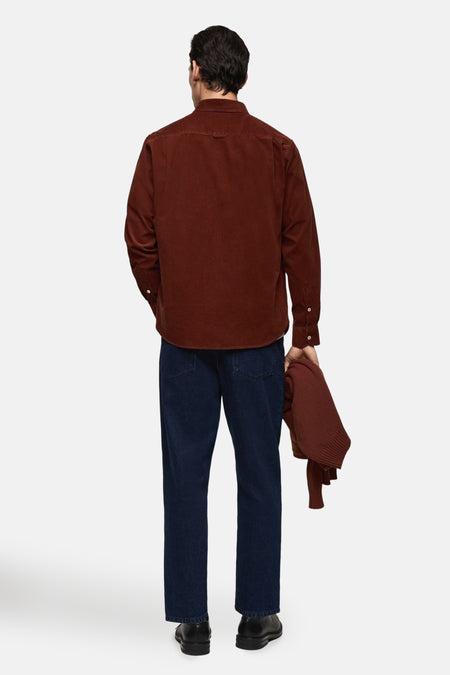Chemise à manches longues - Brun