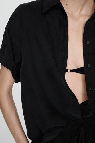 Blouse à manches courtes - noir