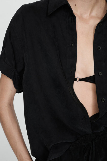 Blouse à manches courtes - noir