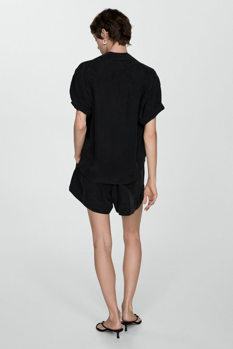 Blouse à manches courtes - noir