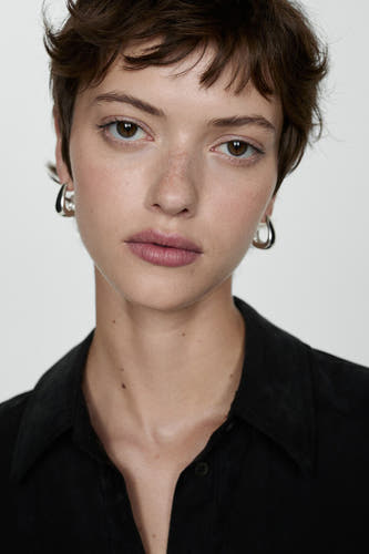 Blouse à manches courtes - noir