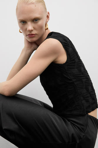 Blouse à manches courtes - multicolore
