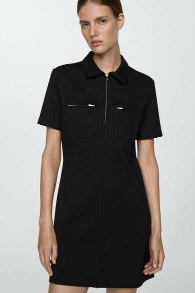 Robe à manches courtes - noir