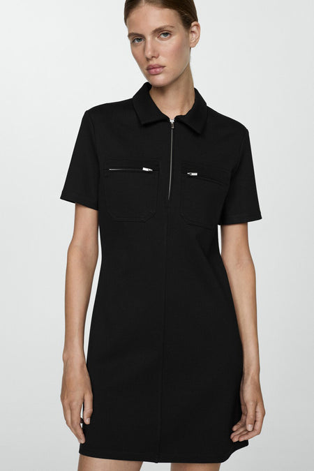 Robe à manches courtes - noir
