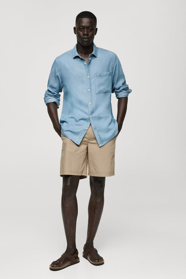 Chemise en jean Bleu - Mango