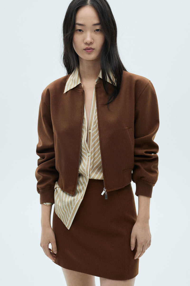 Veste courte Brun - Mango