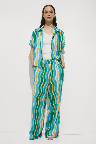 Pantalon 7/8 - vert - MANGO