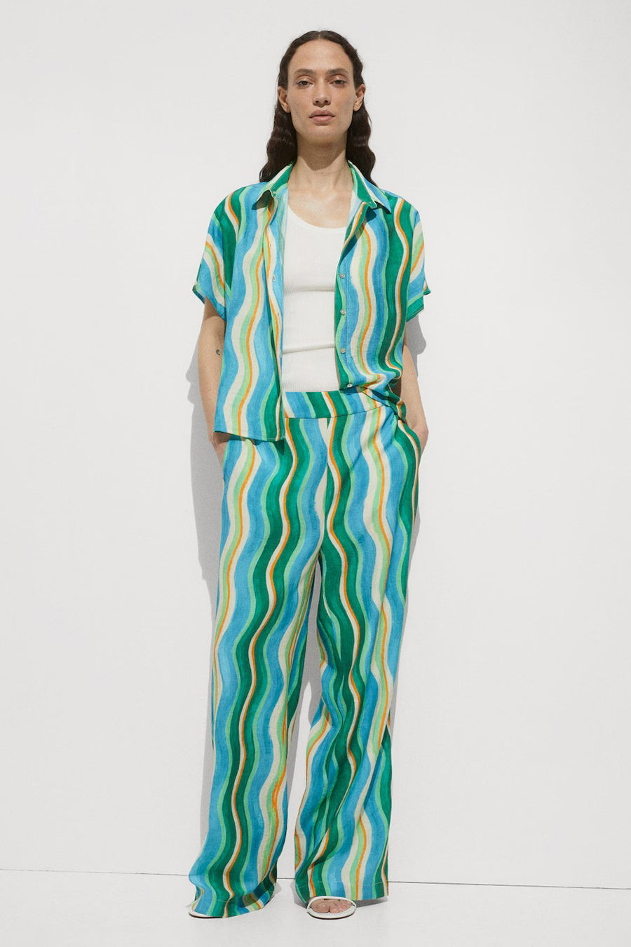 Pantalon 7/8 - vert - MANGO