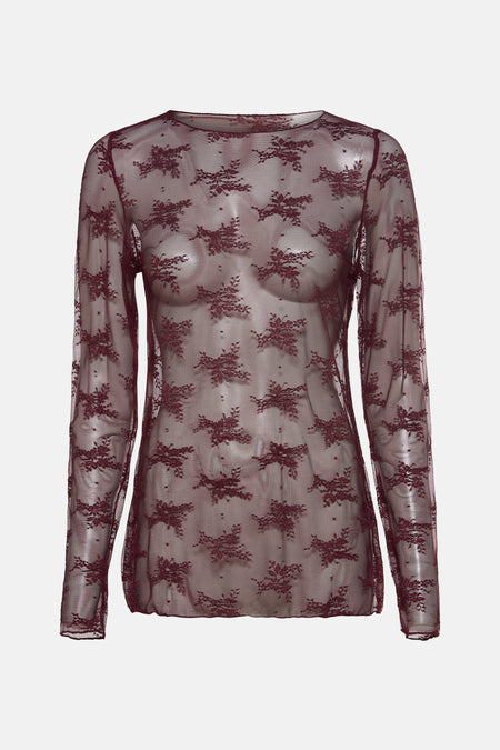 Blouse à manches longues - Bordeaux