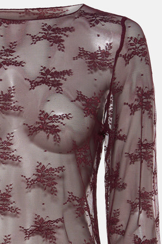 Blouse à manches longues - Bordeaux - Terra di Siena - 4