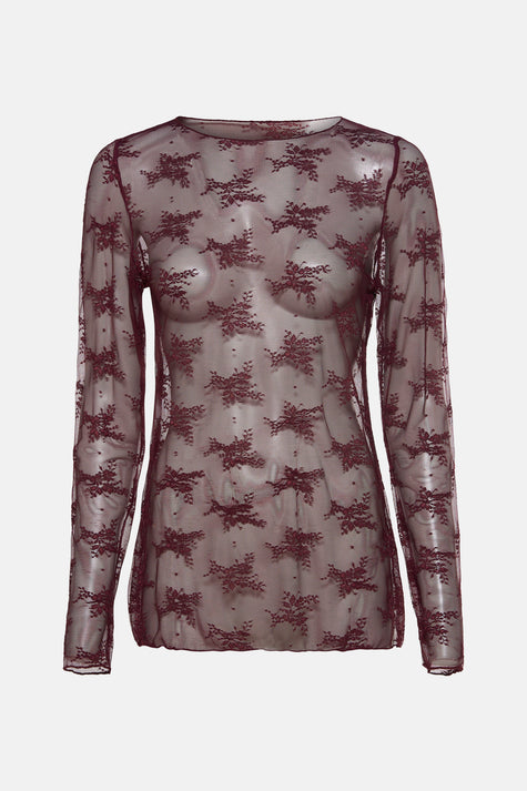 Blouse à manches longues - Bordeaux