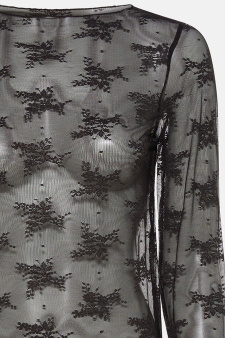 Blouse à manches longues - brun