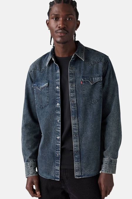 Chemise à manches longues - dark blue denim