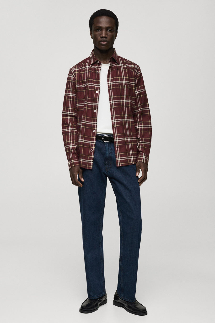 Chemise à manches longues - Bordeaux