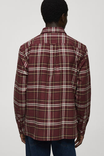 Chemise à manches longues - Bordeaux - MANGO