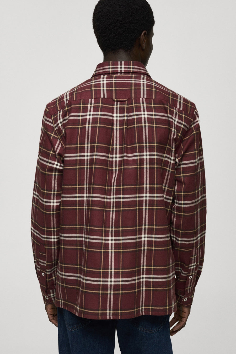 Chemise à manches longues - Bordeaux - MANGO