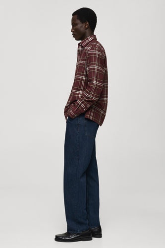 Chemise à manches longues - Bordeaux - MANGO