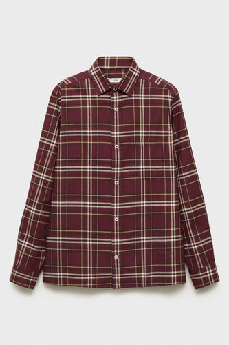 Chemise à manches longues - Bordeaux - MANGO