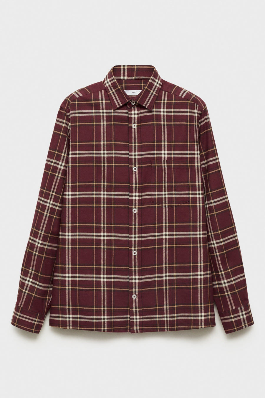 Chemise à manches longues - Bordeaux - MANGO