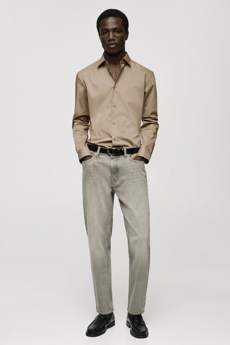 Chemise (manches longues) Brun - Mango