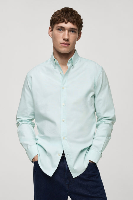 Chemise (manches longues) Vert - Mango