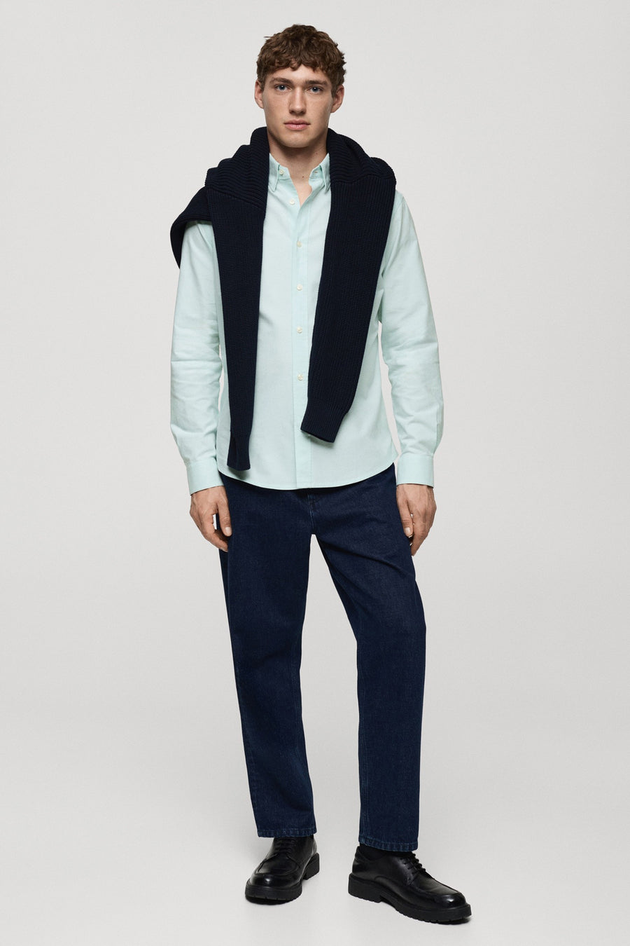 Chemise à manches longues - vert - MANGO