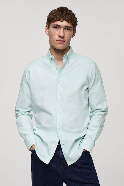 Chemise (manches longues) Vert - Mango