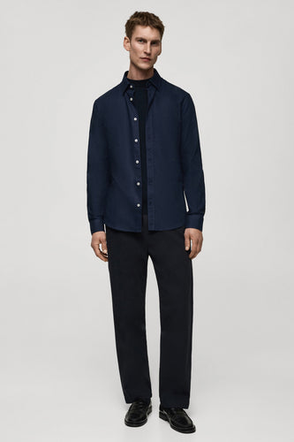 Chemise à manches longues - bleu - MANGO