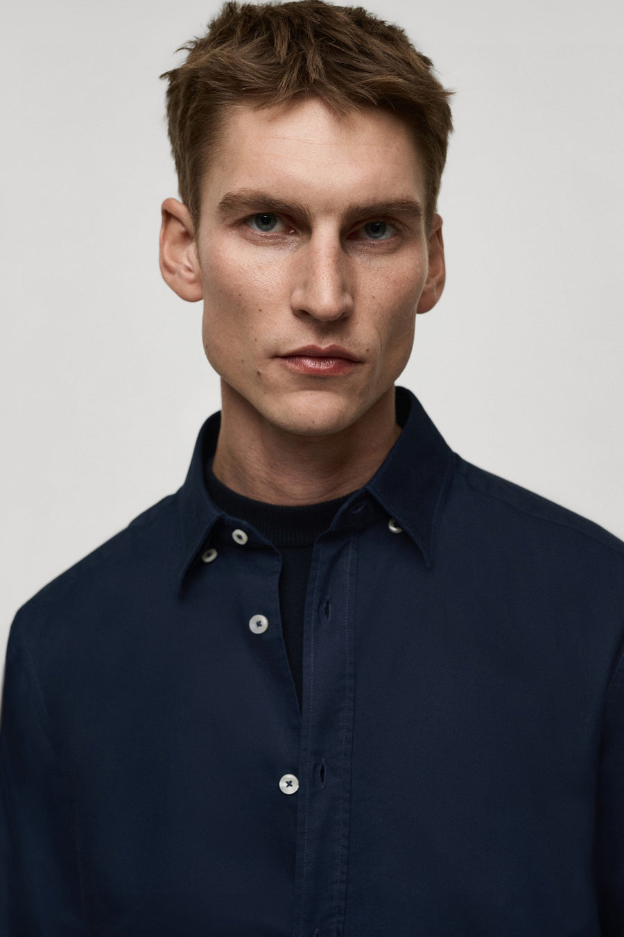 Chemise à manches longues - bleu - MANGO